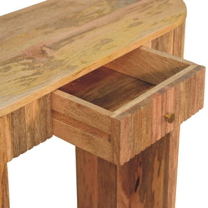 HomeRoots 35" Solid Wood Console Table with Two Drawers & Shelf – Mid-Century Modern Design for Versatile Use 719169