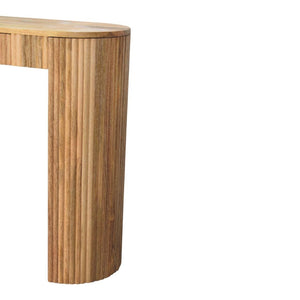 HomeRoots 35" Solid Wood Console Table with Two Drawers & Shelf – Mid-Century Modern Design for Versatile Use 719169