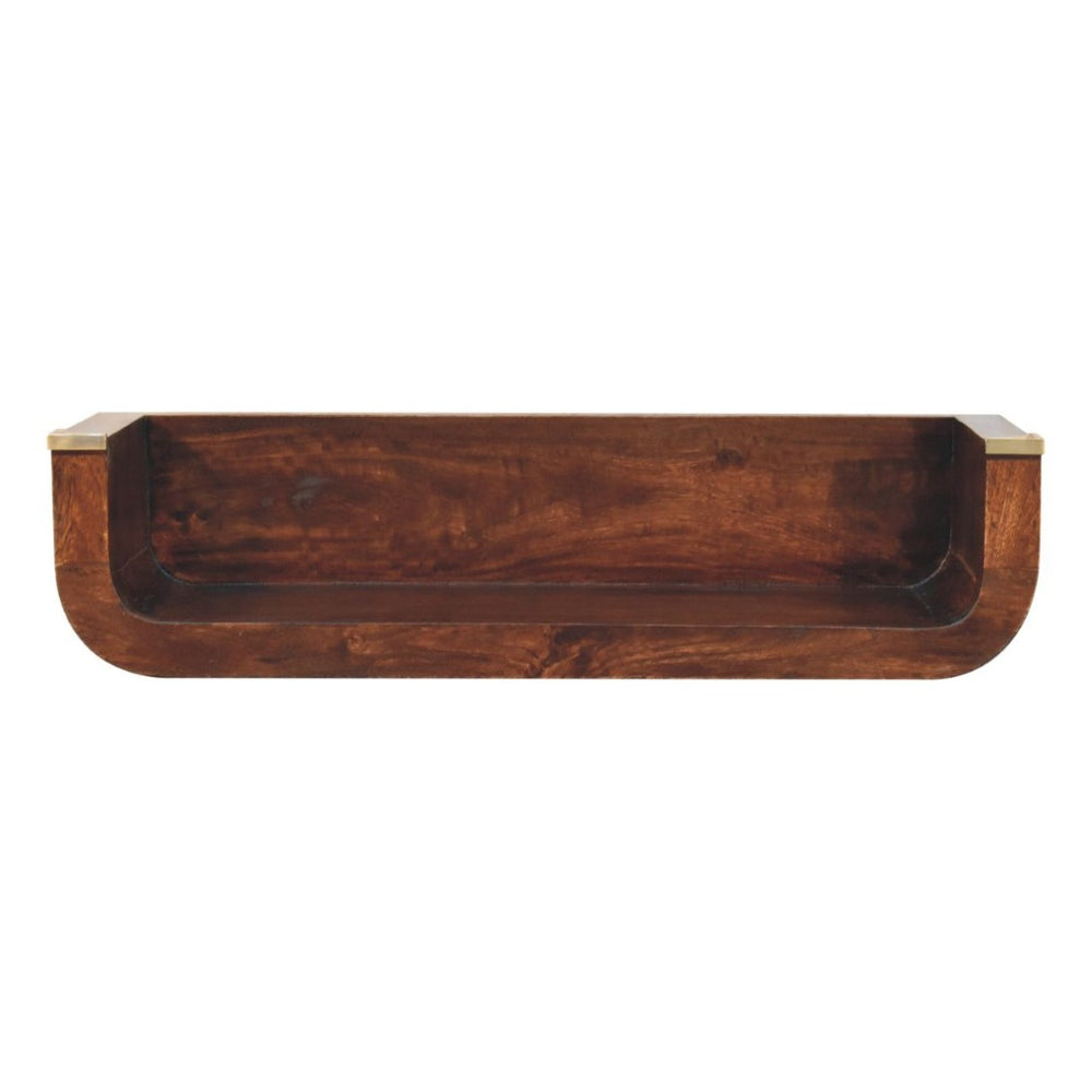 HomeRoots 45" Brown Solid Wood Console Table with Shelf & Drawers – Stylish Storage for Any Space 719170