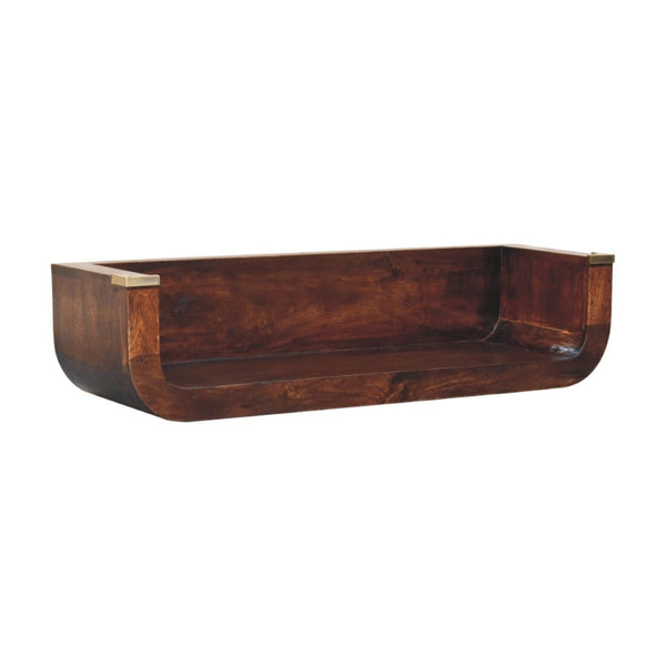 HomeRoots 45" Brown Solid Wood Console Table with Shelf & Drawers – Stylish Storage for Any Space 719170