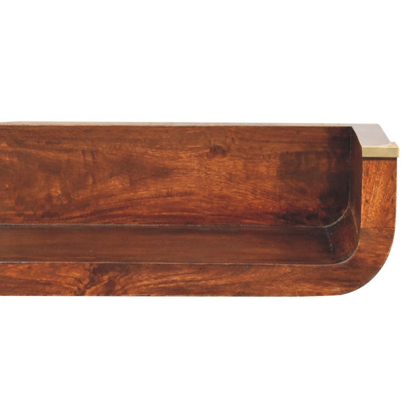 HomeRoots 45" Brown Solid Wood Console Table with Shelf & Drawers – Stylish Storage for Any Space 719170