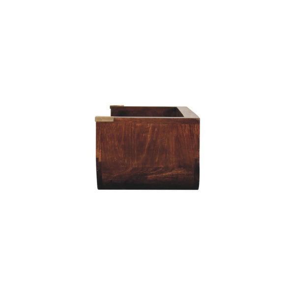 HomeRoots 45" Brown Solid Wood Console Table with Shelf & Drawers – Stylish Storage for Any Space 719170