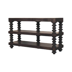 HomeRoots 32" Brown Solid Wood Console Table with Two Drawers - Stylish, Versatile Storage for Any Space 719175