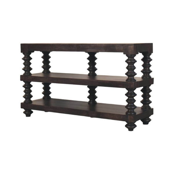 HomeRoots 32" Brown Solid Wood Console Table with Two Drawers - Stylish, Versatile Storage for Any Space 719175