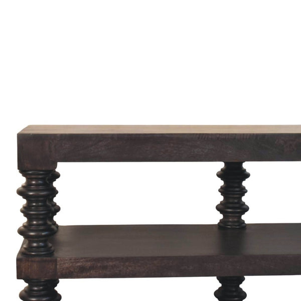 HomeRoots 32" Brown Solid Wood Console Table with Two Drawers - Stylish, Versatile Storage for Any Space 719175