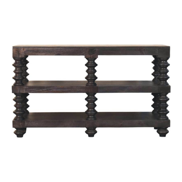 HomeRoots 32" Brown Solid Wood Console Table with Two Drawers - Stylish, Versatile Storage for Any Space 719175
