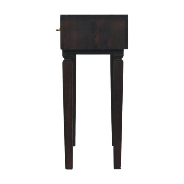 HomeRoots 32" Brown Solid Wood Console Table with Two Drawers - Stylish Storage for Entryway or Living Room 719176