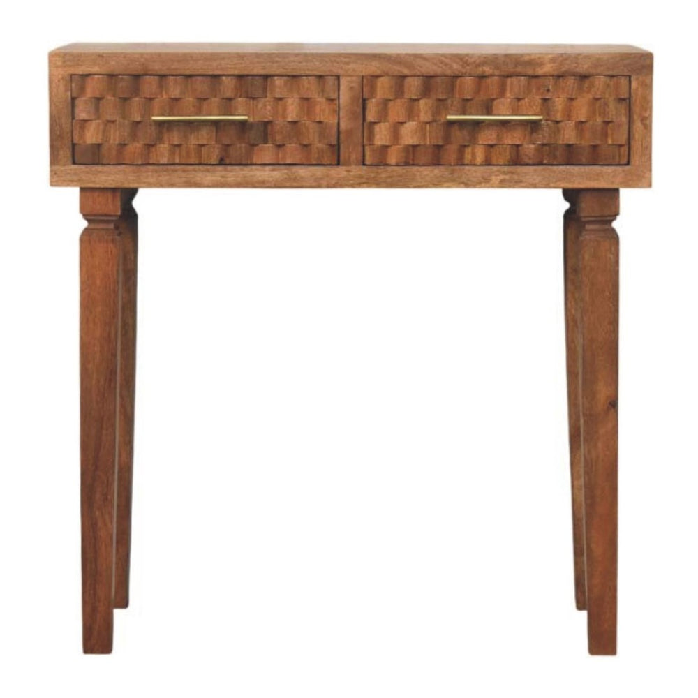 HomeRoots 35" Chestnut Solid Wood TV Stand with Enclosed & Open Storage – Stylish Home Theater Solution 719177