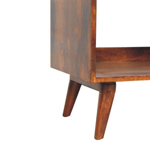 HomeRoots 35" Solid Mango Wood TV Stand - Stylish Enclosed & Open Storage for Modern Living Spaces, Versatile Design 719183