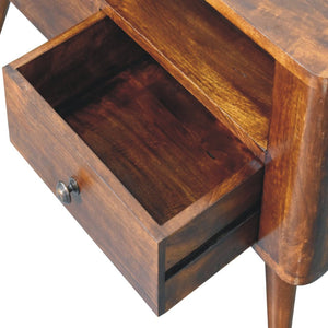 HomeRoots 43" Brown Solid Wood TV Stand with Enclosed Storage & Open Shelves for Modern Living Spaces 719186