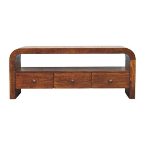 HomeRoots 47" Elegant Brown Solid Wood TV Stand with Open Storage, Perfect for Modern Living Spaces & Decor 719187