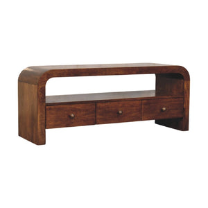 HomeRoots 47" Elegant Brown Solid Wood TV Stand with Open Storage, Perfect for Modern Living Spaces & Decor 719187