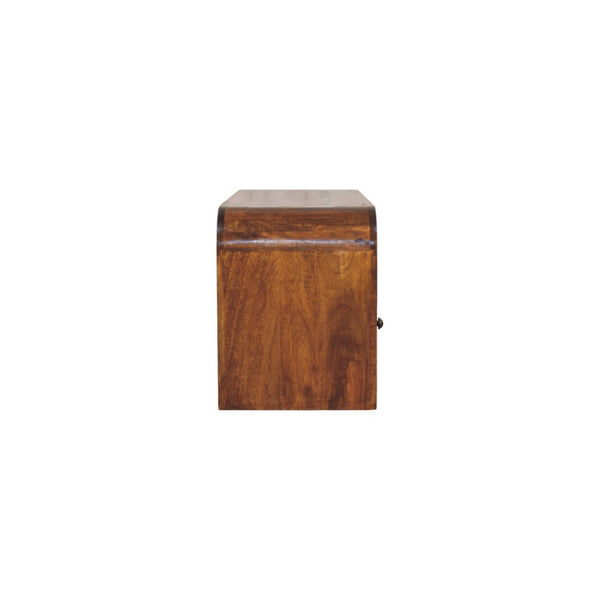 HomeRoots 47" Elegant Brown Solid Wood TV Stand with Open Storage, Perfect for Modern Living Spaces & Decor 719187