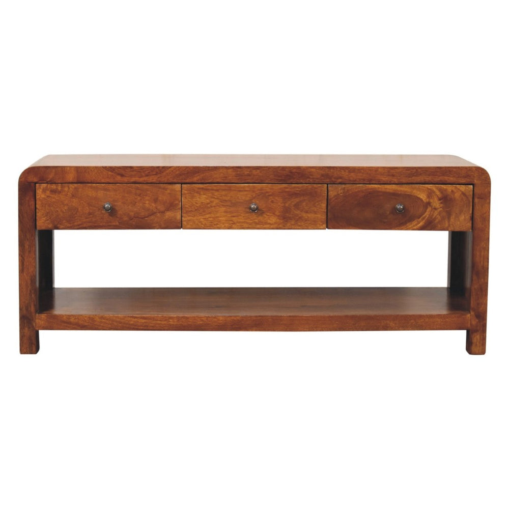 HomeRoots 39" Stylish Solid Wood TV Stand with Enclosed & Open Storage - Modern Design for Any Room Elegance 719195