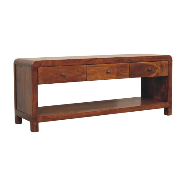 HomeRoots 39" Stylish Solid Wood TV Stand with Enclosed & Open Storage - Modern Design for Any Room Elegance 719195