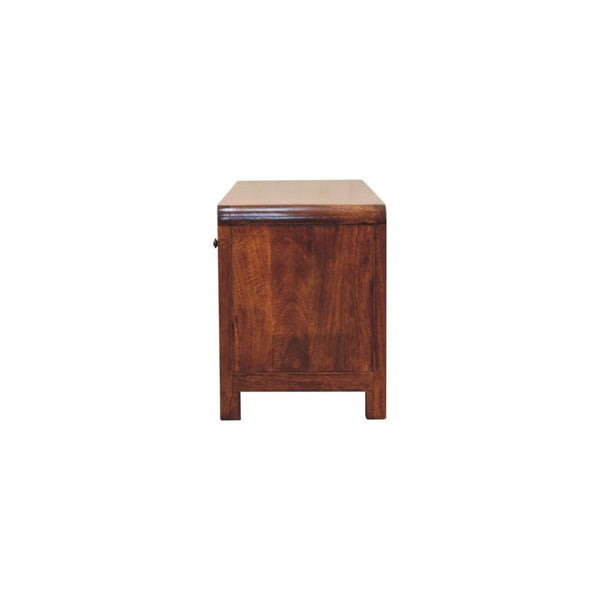 HomeRoots 39" Stylish Solid Wood TV Stand with Enclosed & Open Storage - Modern Design for Any Room Elegance 719195