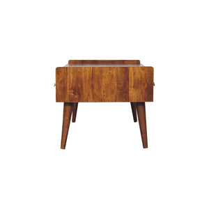 HomeRoots 39" Brown Solid Mango Wood TV Stand with Open and Enclosed Storage for Modern Living Spaces 719196