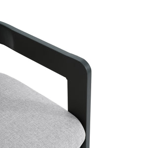 English Elm Christopher Knight Home® - Pula Outdoor Aluminum Dining Chair Set of 2 — Weather‑Resistant Lightweight Frames with Plush Cushions Black,Grey N775P221509G