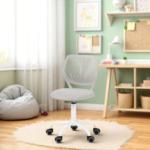 HomeRoots Set of Two 27" Beige Fabric & Oak Metal Swivel Bar Chairs for Stylish Comfort & Versatility 719204