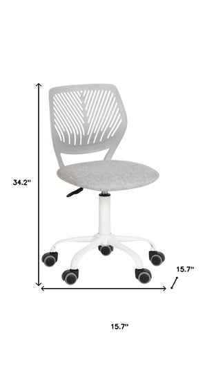 HomeRoots Set of Two 27" Beige Fabric & Oak Metal Swivel Bar Chairs for Stylish Comfort & Versatility 719204