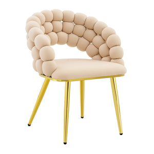 HomeRoots Set of Two Modern Gray and Black Velvet Dining Chairs with Gold Metal Legs for Stylish Comfort 719210