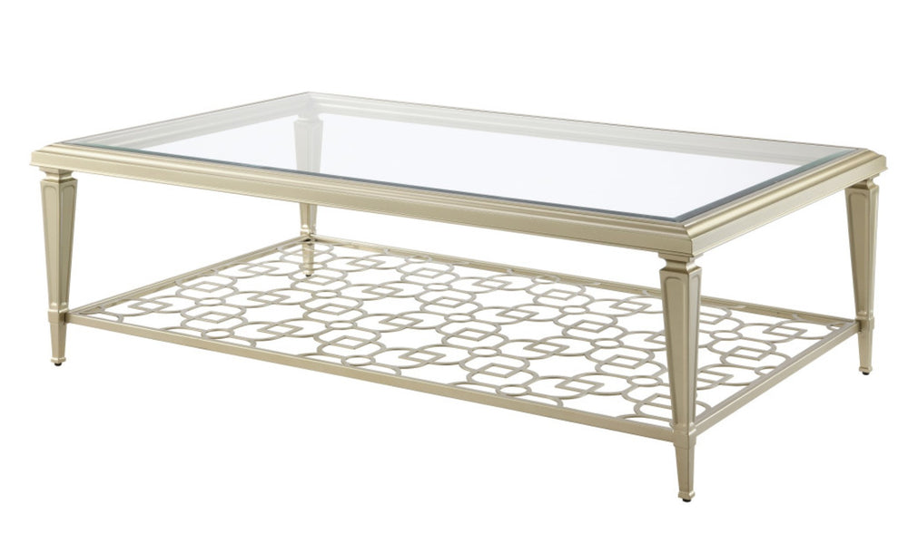 HomeRoots 47" Black Mirrored Faux Marble Coffee Table - Stylish Contemporary Design for Modern Living Spaces 719245