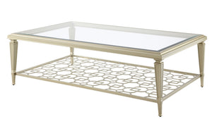 HomeRoots 47" Black Mirrored Faux Marble Coffee Table - Stylish Contemporary Design for Modern Living Spaces 719245