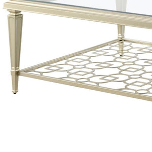 HomeRoots 47" Black Mirrored Faux Marble Coffee Table - Stylish Contemporary Design for Modern Living Spaces 719245
