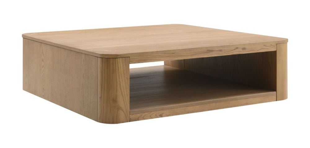HomeRoots 35" White Wood Round Coffee Table - Elegant Design for Modern Living Spaces with Versatile Functionality 719247