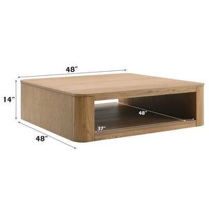 HomeRoots 35" White Wood Round Coffee Table - Elegant Design for Modern Living Spaces with Versatile Functionality 719247