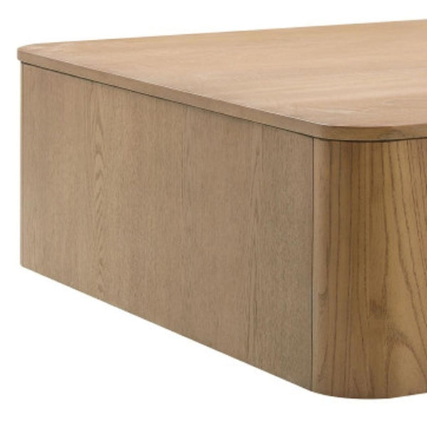 HomeRoots 35" White Wood Round Coffee Table - Elegant Design for Modern Living Spaces with Versatile Functionality 719247