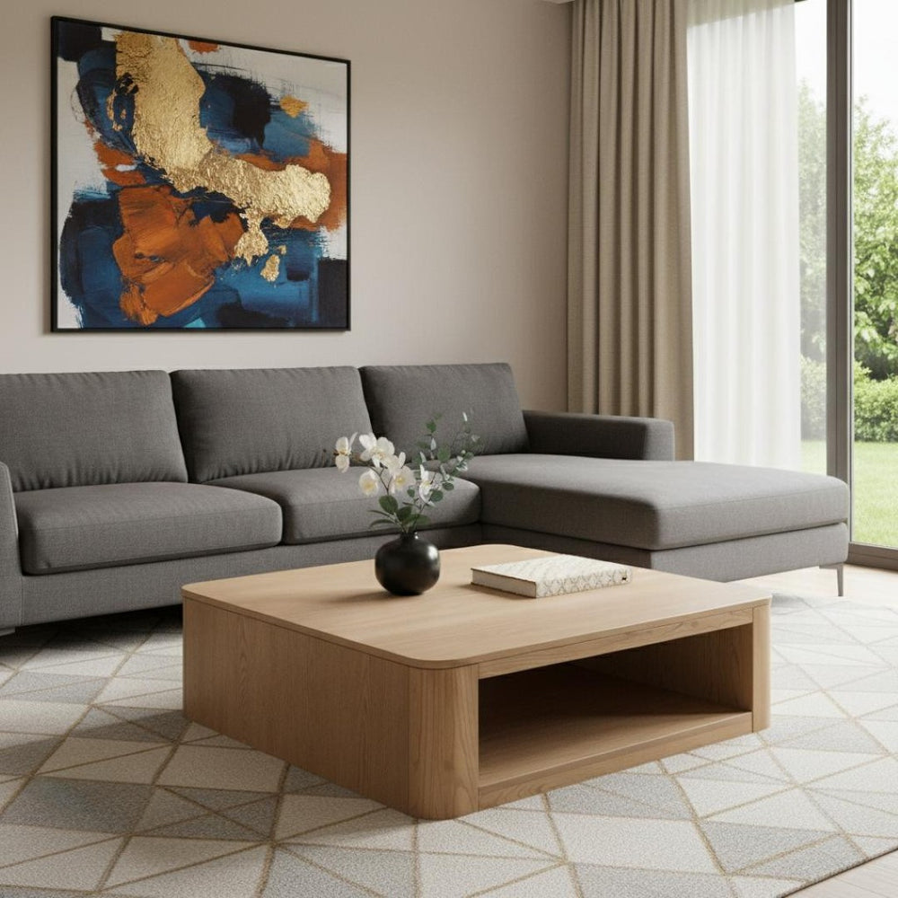 HomeRoots 35" White Wood Round Coffee Table - Elegant Design for Modern Living Spaces with Versatile Functionality 719247