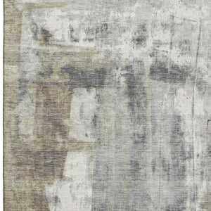 HomeRoots 5' X 8' Soft Abstract Washable Area Rug in Beige, Gray & Ivory - UV Protected, Durable Design! 719270