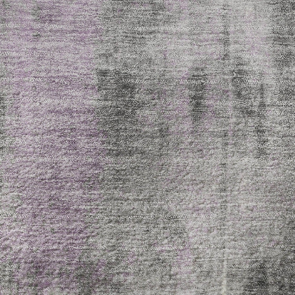 HomeRoots 8' X 10' Stylish Purple Charcoal Ivory Abstract Area Rug - Washable, UV-Protected, Stain-Resistant! 719284