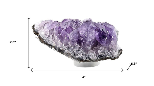 HomeRoots 3" Purple Glass Crystal - Handcrafted Decorative Accent for Home Décor, Unique Gift for All Occasions 719304