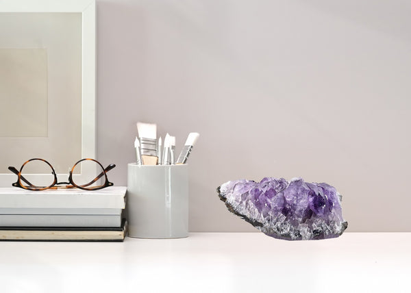 HomeRoots 3" Purple Glass Crystal - Handcrafted Decorative Accent for Home Décor, Unique Gift for All Occasions 719304