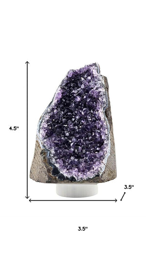 HomeRoots 7" Purple Glass Crystal - Hand-Finished Art Piece for Elegant Décor, Perfect Gift for Any Occasion 719306