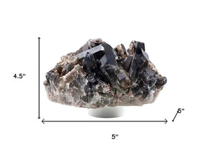 HomeRoots 5" Black Glass Crystal Sculpture – Handcrafted Chic Accent for Modern Decor & Thoughtful Gifting 719310