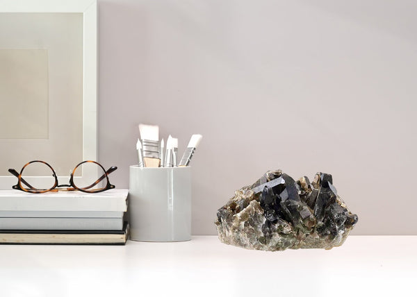 HomeRoots 5" Black Glass Crystal Sculpture – Handcrafted Chic Accent for Modern Decor & Thoughtful Gifting 719310