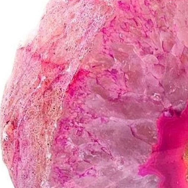 HomeRoots 8" Pink Glass Crystal Figurine – Hand-Finished Decorative Accent for Home Décor & Gift Giving 719312