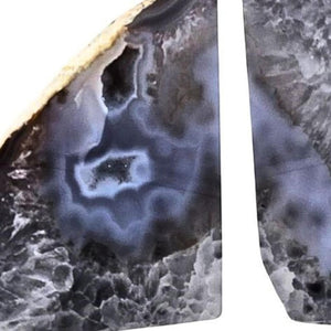 HomeRoots 8" Gray Glass Crystal Figurine - Elegant Hand-Finished Accent for Modern Homes & Thoughtful Gifts 719316