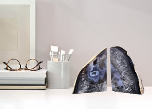 HomeRoots 11" Gray Glass Crystal Sculpture - Handcrafted Artisan Accent for Elegant Home Décor & Unique Gifts 719317