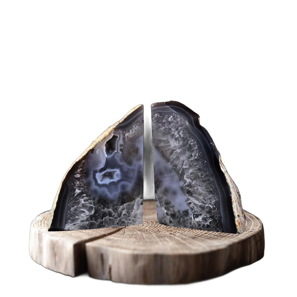 HomeRoots 11" Gray Glass Crystal Sculpture - Handcrafted Artisan Accent for Elegant Home Décor & Unique Gifts 719317