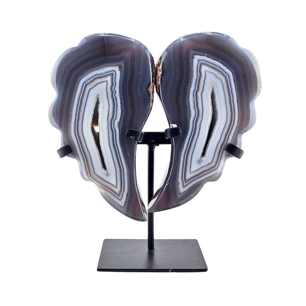HomeRoots 13" Gray Glass Crystal Sculpture - Elegant Hand-Finished Modern Home Accent for Stylish Decor & Gifts 719318