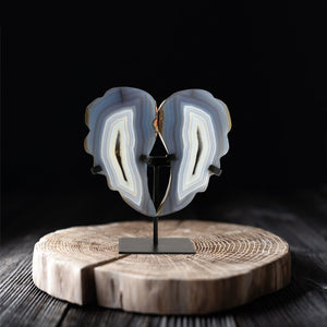 HomeRoots 13" Gray Glass Crystal Sculpture - Elegant Hand-Finished Modern Home Accent for Stylish Decor & Gifts 719318