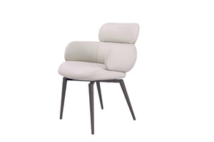 HomeRoots Set of Four Stylish Faux Suede Dining Chairs with Black Steel Legs for Modern and Vintage Interiors 719326