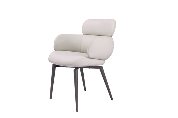 HomeRoots Set of Four Stylish Faux Suede Dining Chairs with Black Steel Legs for Modern and Vintage Interiors 719326