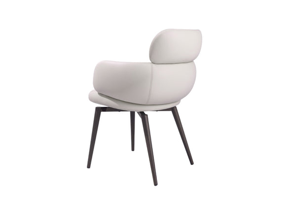 HomeRoots Set of Four Stylish Faux Suede Dining Chairs with Black Steel Legs for Modern and Vintage Interiors 719326