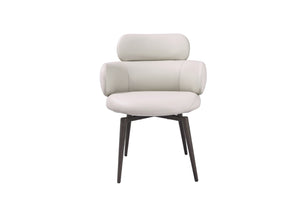 HomeRoots Set of Four Stylish Faux Suede Dining Chairs with Black Steel Legs for Modern and Vintage Interiors 719326