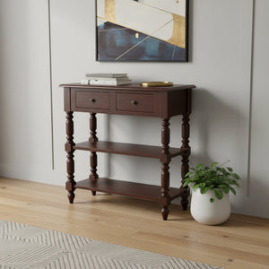 HomeRoots 18" Handcrafted Brown Solid Wood End Table with Drawer & Shelf - Versatile Rustic Accent Piece 719328
